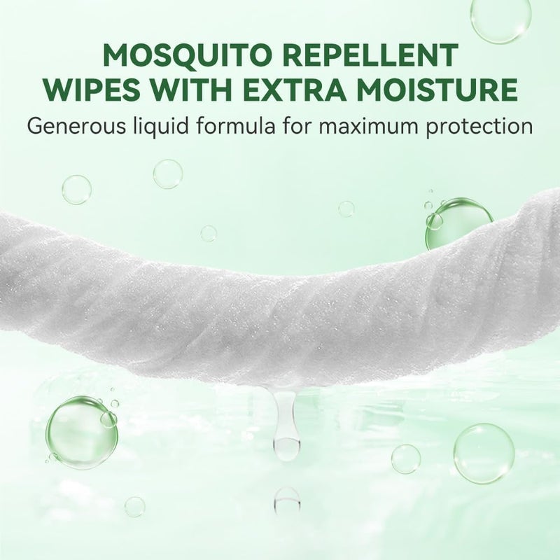 FLODTEEK 30 PCS Mosquito Repellent Wipes, Individually Wrapped Insect Repellent Wipes Made of Natural Plant-Based Essential Oils, Safe & Effective Insect Protection Perfect for Outdoor Activities, Long-Lasting - Image 3